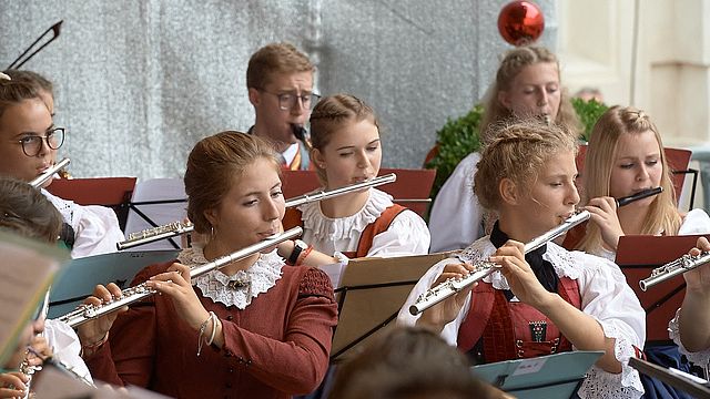 Giovani musicisti dell'orchestra giovanili di fiati dell'Euregio nel 2019